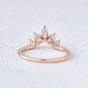 Marquise And Pear Cut Cluster Moissanite Wedding Band Mapple Gems